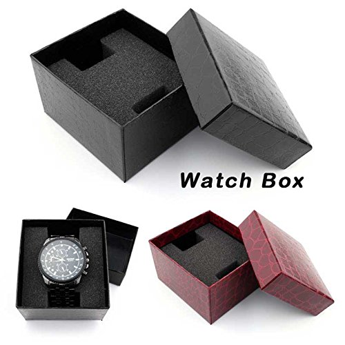 Premium Crocodile Leather Watch Box - Single Watch Storage Case for Men & Women - Elegant Jewelry Organizer for Bracelets & Bangles - Durable Gift Box for Watch Lovers (Black) - Perfect for Travel, Home Display & Luxury Watch Protection