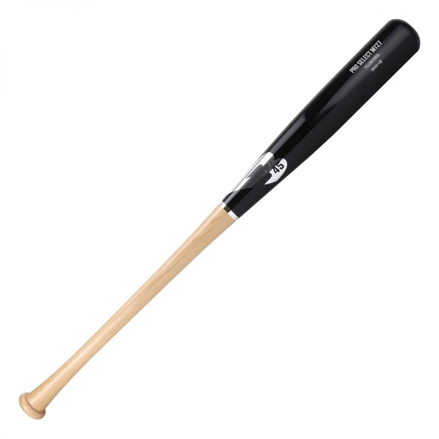 B45 Pro Select MT27 Birch Wood Baseball Bat 33/30 Black/Natural - Premium Wooden Baseball Bat for Youth & Adult Players - Perfect for Training, Games & Home Decor