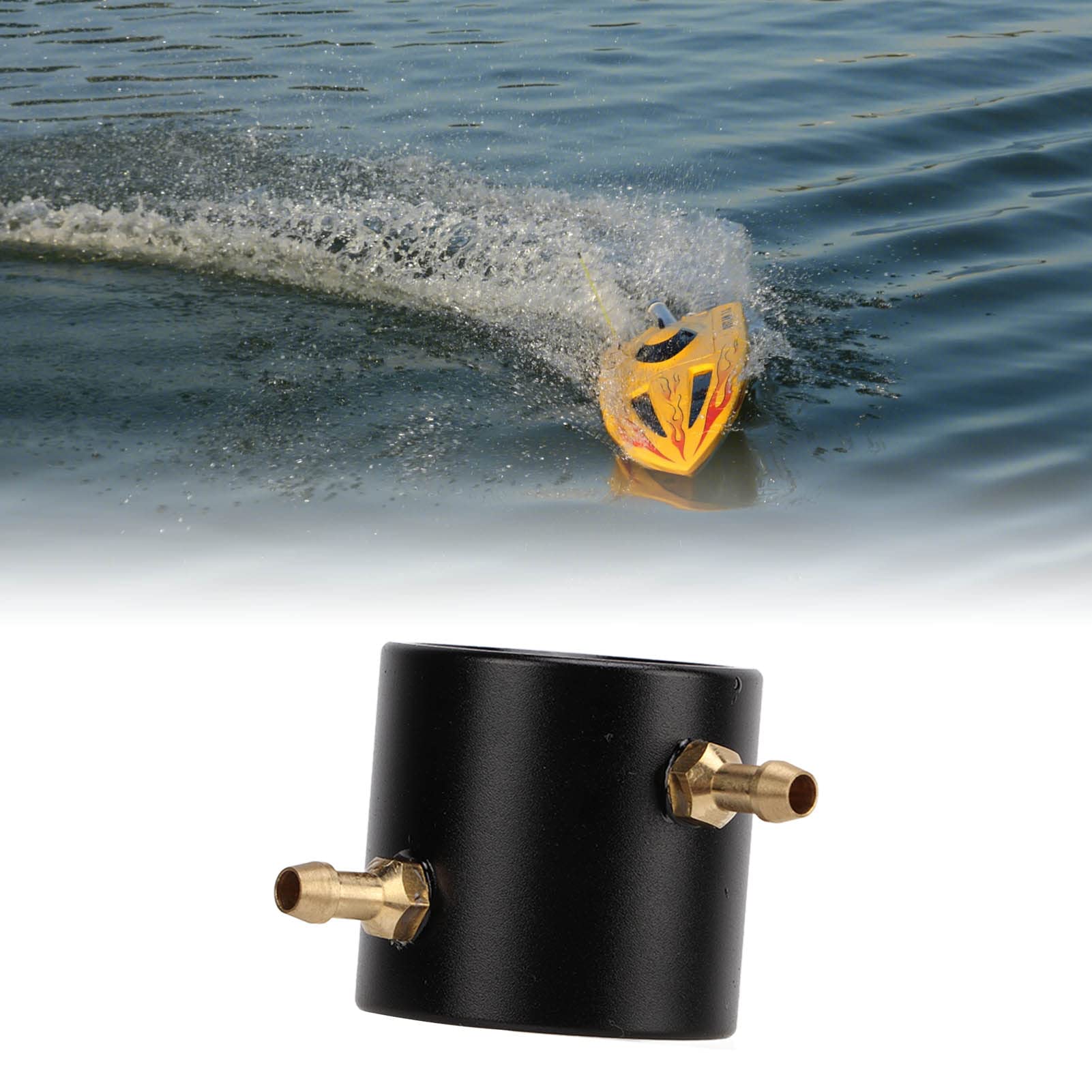 RC Water Cooling Jacket - Aluminum Alloy Brushless Motor Cooler for 20mm Inrunner Motors (2030/2040 RC Boats) - Perfect for High-Speed RC Boat Racing