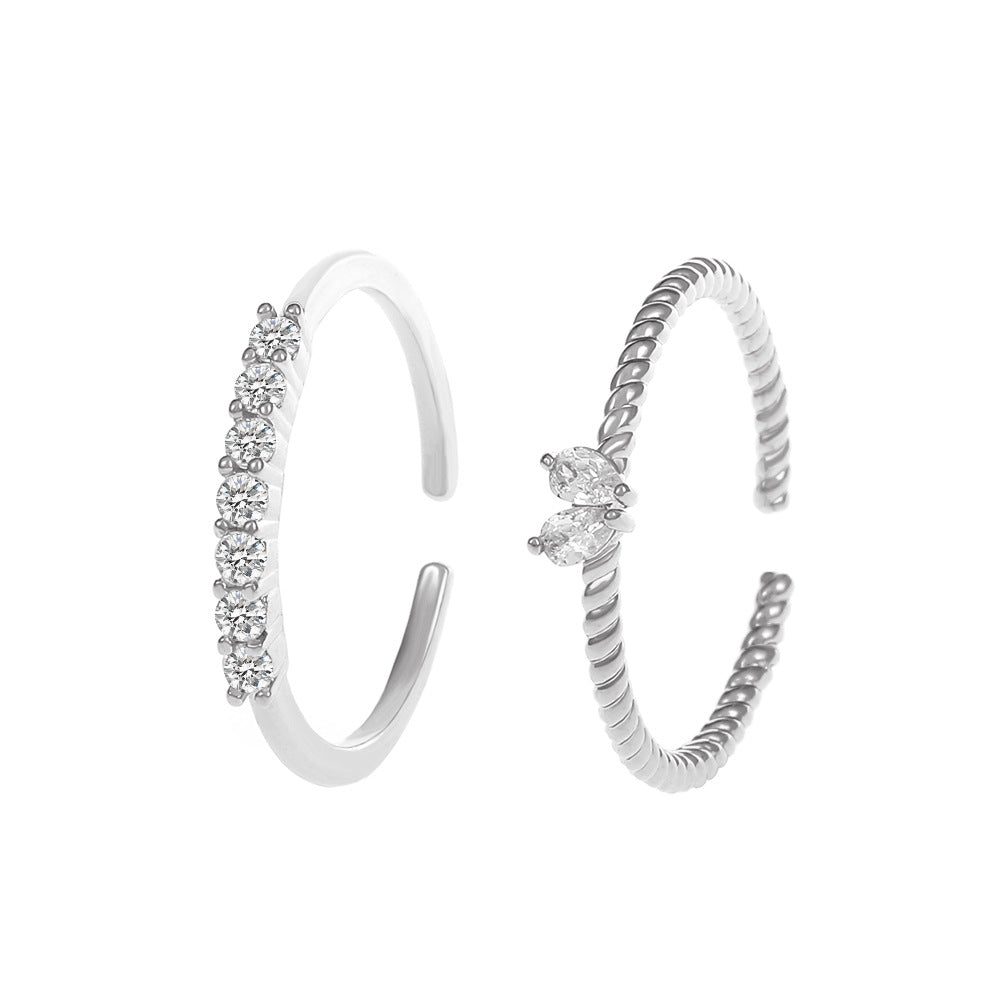 Minimalist Tiny Heart Stacking Rings Set - Dainty Gold & Silver Layering Rings for Women | HR617 | Perfect for Everyday Wear, Stacking Jewelry Trend & Gift Giving