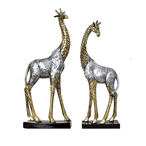 Sharvgun Antique Bronze Giraffe Statue - Handcrafted Small Giraffe Figurine for Home & Office Decor - Unique Welcome Gift Idea for Animal Lovers - Perfect for Bookshelf, Desk, or Living Room Decoration