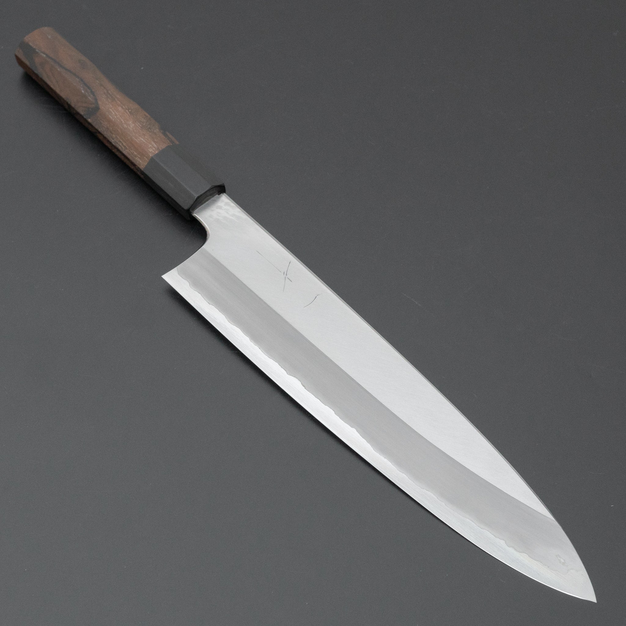 Premium Hitohira Togashi Blue #1 Stainless Steel Clad Gyuto Chef Knife 270mm with Ziricote Wood Handle - Professional Japanese Kitchen Knife for Slicing, Dicing & Meat Cutting