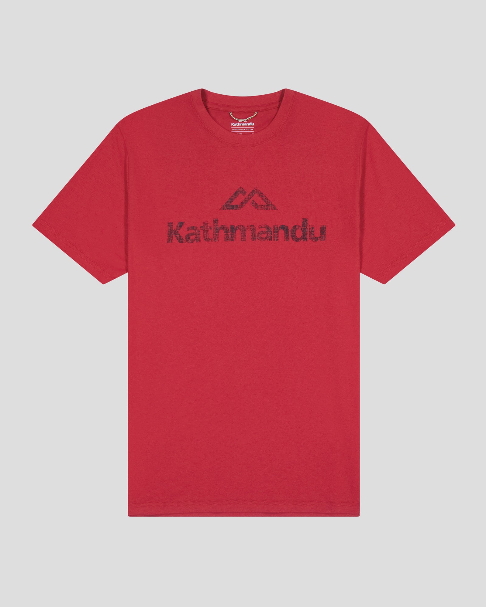 Men's Classic Red Organic Cotton T-Shirt with Logo - Comfortable & Eco-Friendly for Casual Wear, Gym & Outdoor Activities