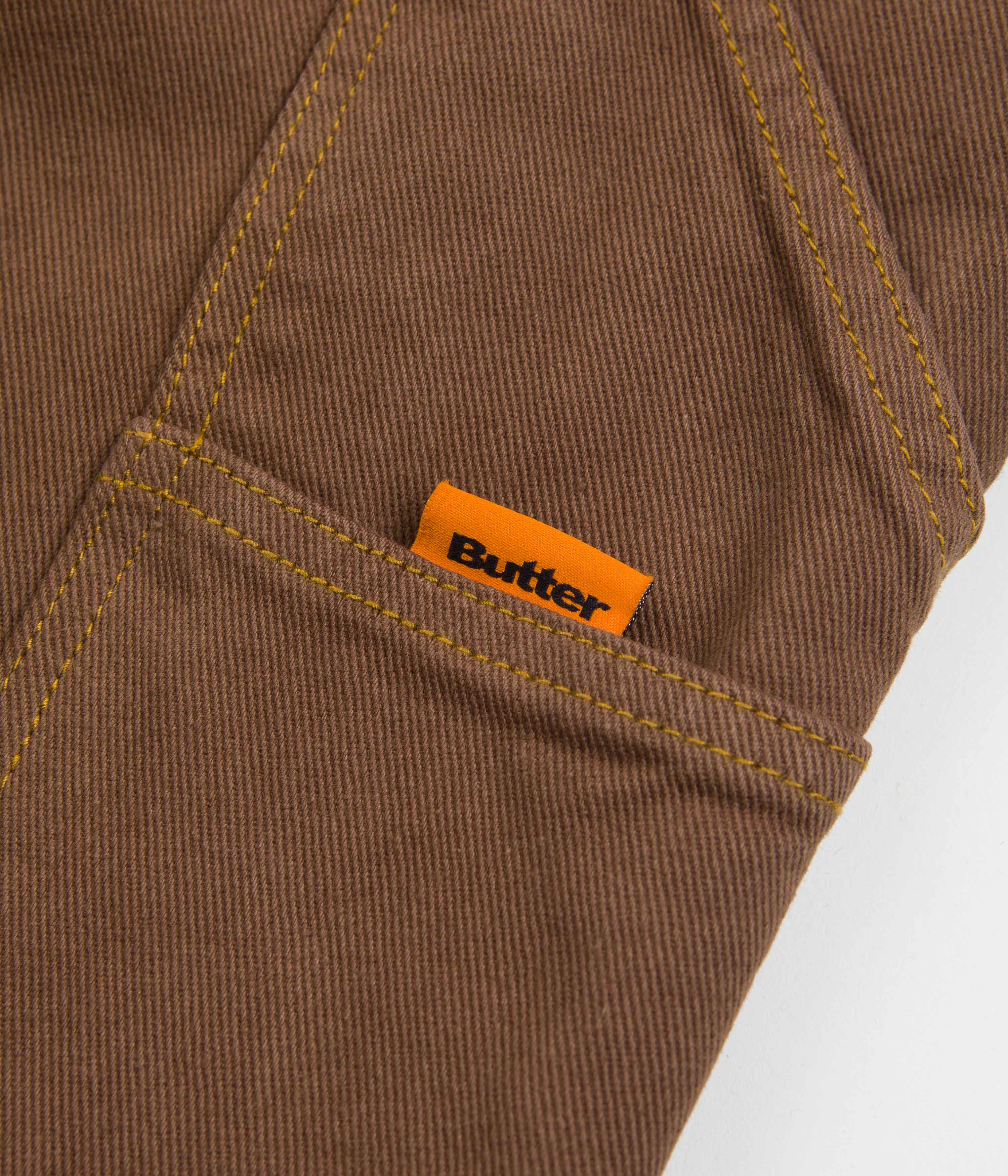 Butter Goods Heavyweight Weatherproof Jeans for Men - Durable Brown Denim Pants for Outdoor Work & Casual Wear