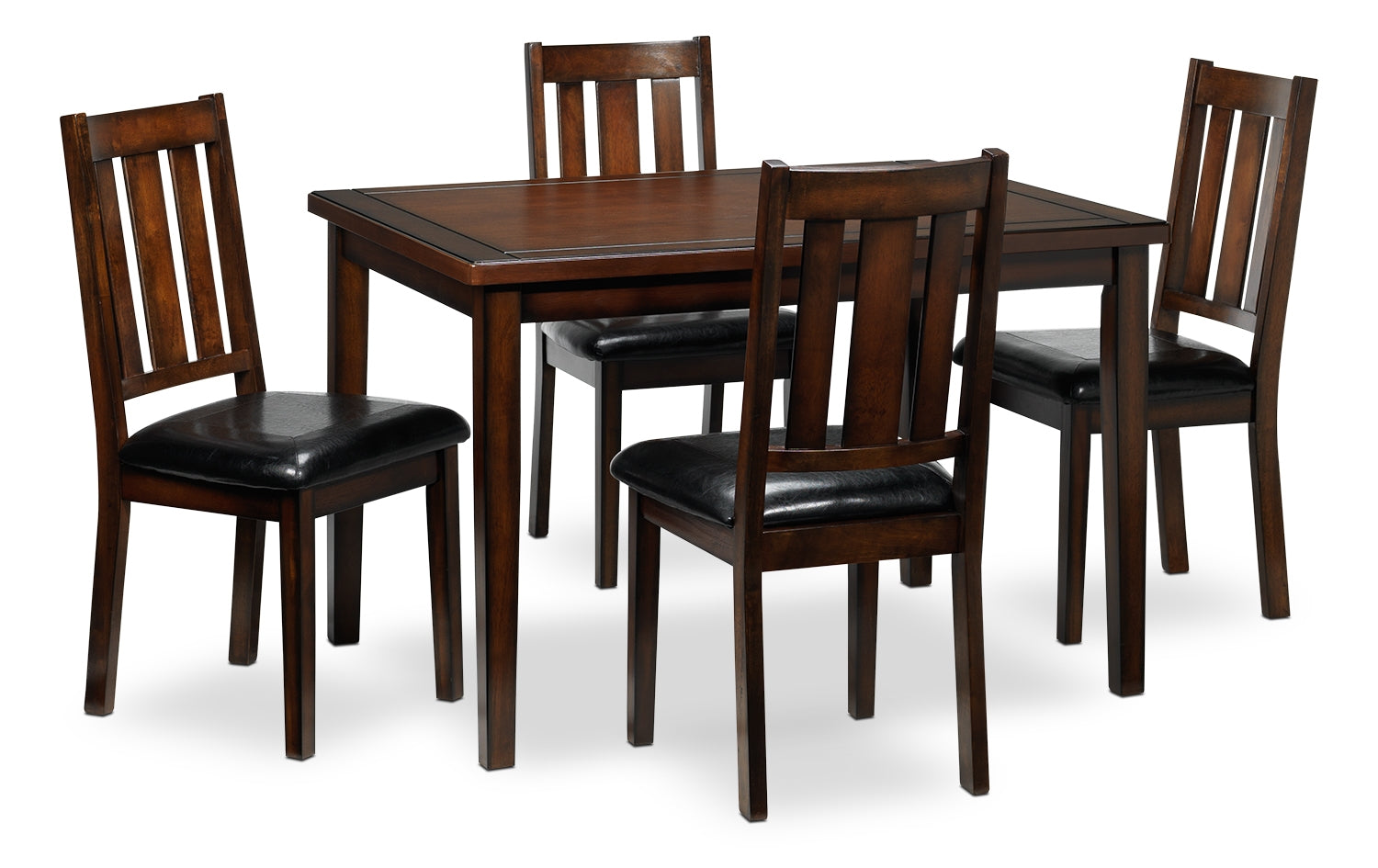 Boyd 5-Piece Dark Brown Cherry Dining Room Set - Perfect for Family Meals & Entertaining Guests