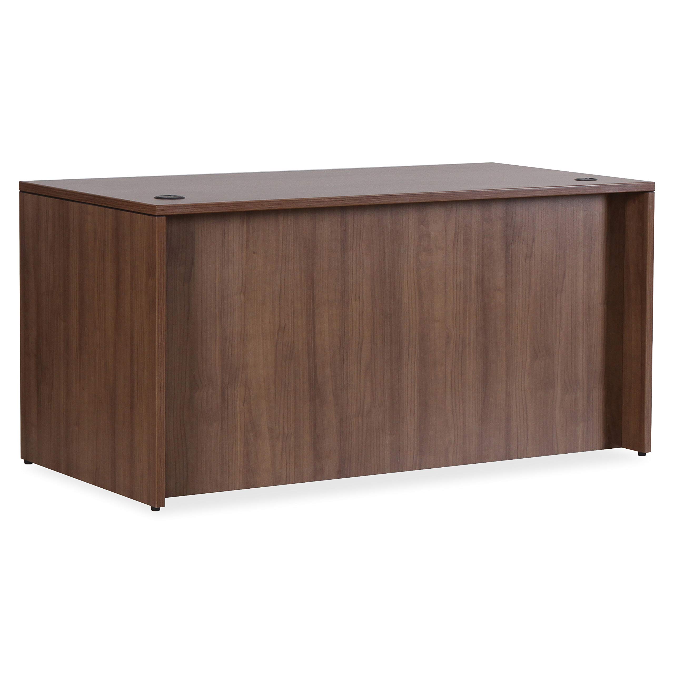 Lorell Essentials Series Walnut Office Desk Shell - Modern Executive Workstation for Home & Business Use