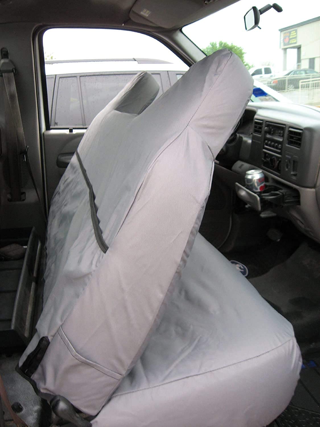 Durafit Custom Exact Fit Seat Covers for 1999-2007 Ford F250 F350 F450 F550 Work Truck - Front Solid Bench Seat - F236 CLGC Camo Endura - Heavy Duty Protection for Construction & Off-Road Use