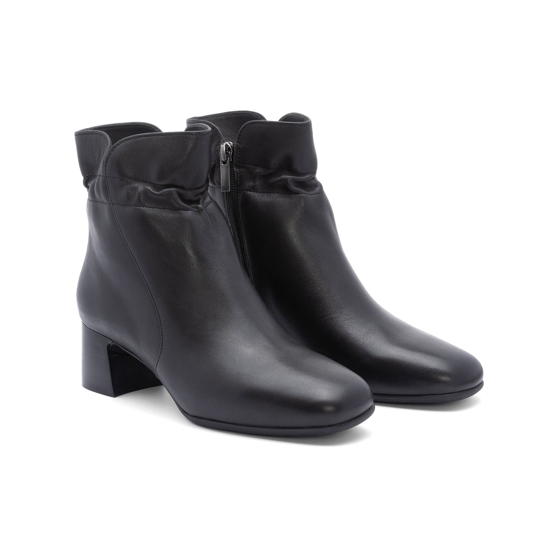 Abeo Avenue Mid Black Nappa Leather Shoes - Stylish & Comfortable Women's Boots for Casual Wear, Office & Outdoor Activities