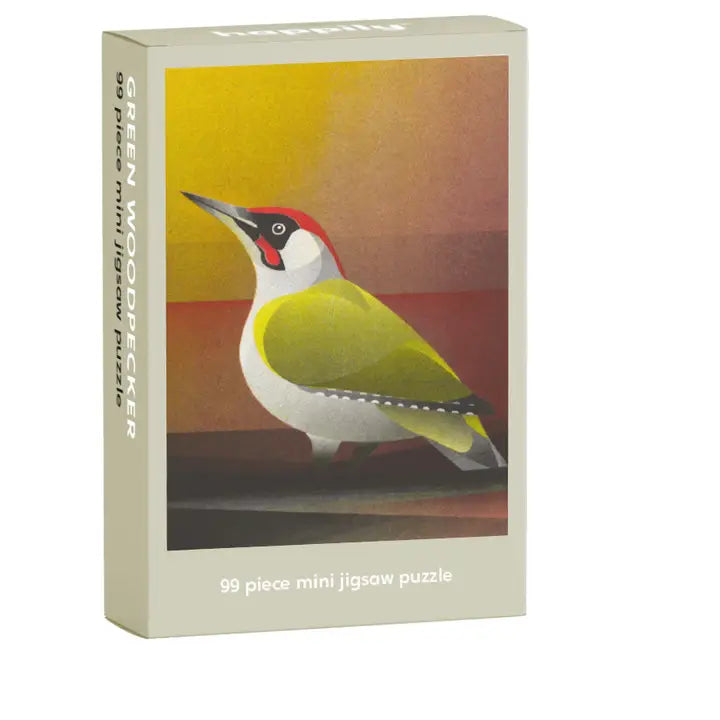 Green Woodpecker Mini Jigsaw Puzzle - 99 Piece Wooden Puzzle for Kids & Adults - Perfect for Family Game Night, Classroom Activities & Stress Relief
