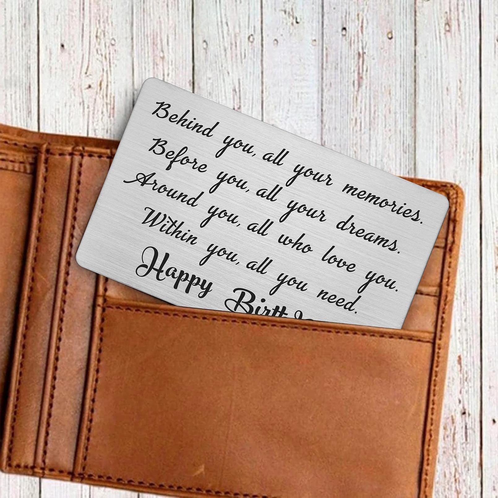 Thoughtful Birthday Gifts for Women & Men - Personalized Wallet Card with Inspirational Message | Perfect for Anniversary, Graduation, Valentine's Day & Special Occasions