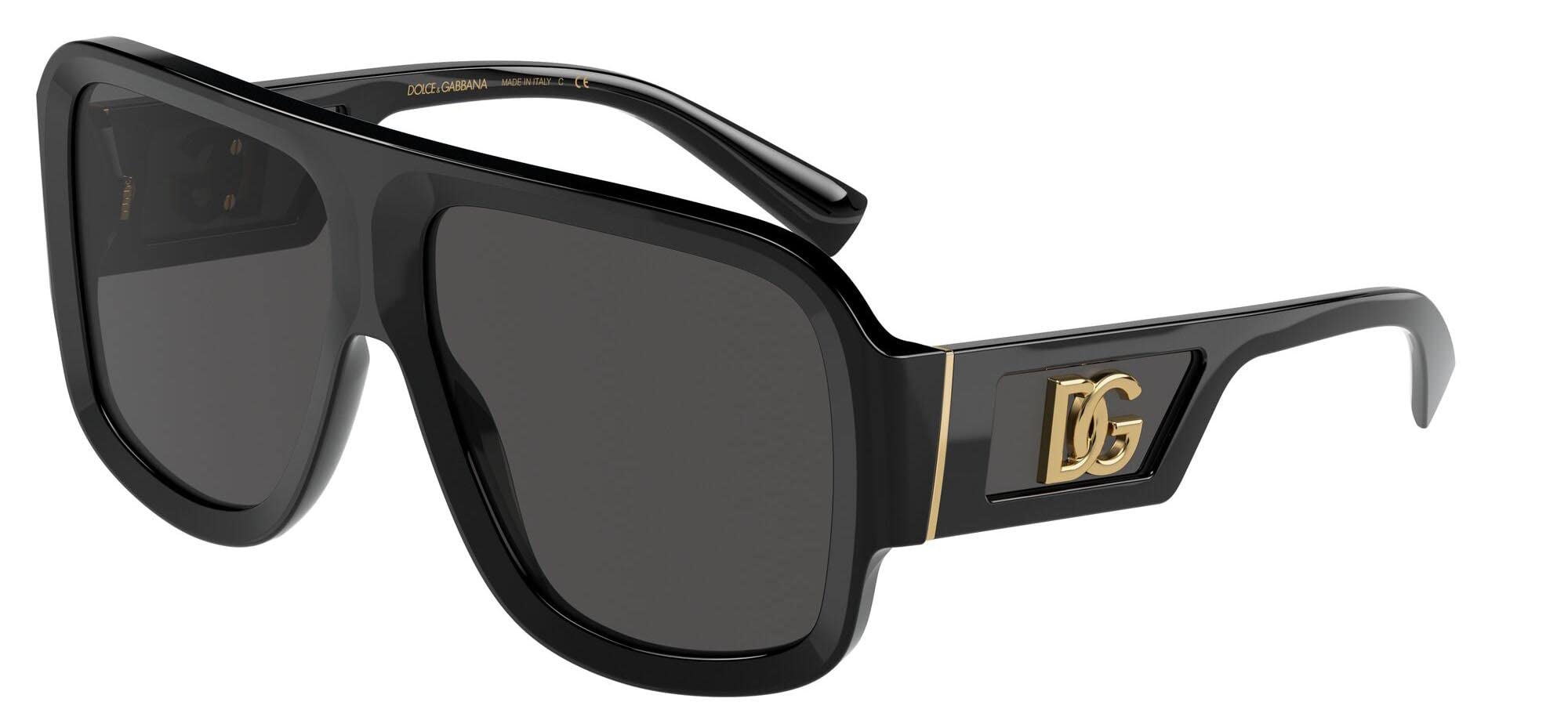 Dolce & Gabbana DG 4401 501/87 Black Polarized Sunglasses for Men & Women - UV Protection, Fashion Luxury Shades for Driving, Beach & Outdoor Activities