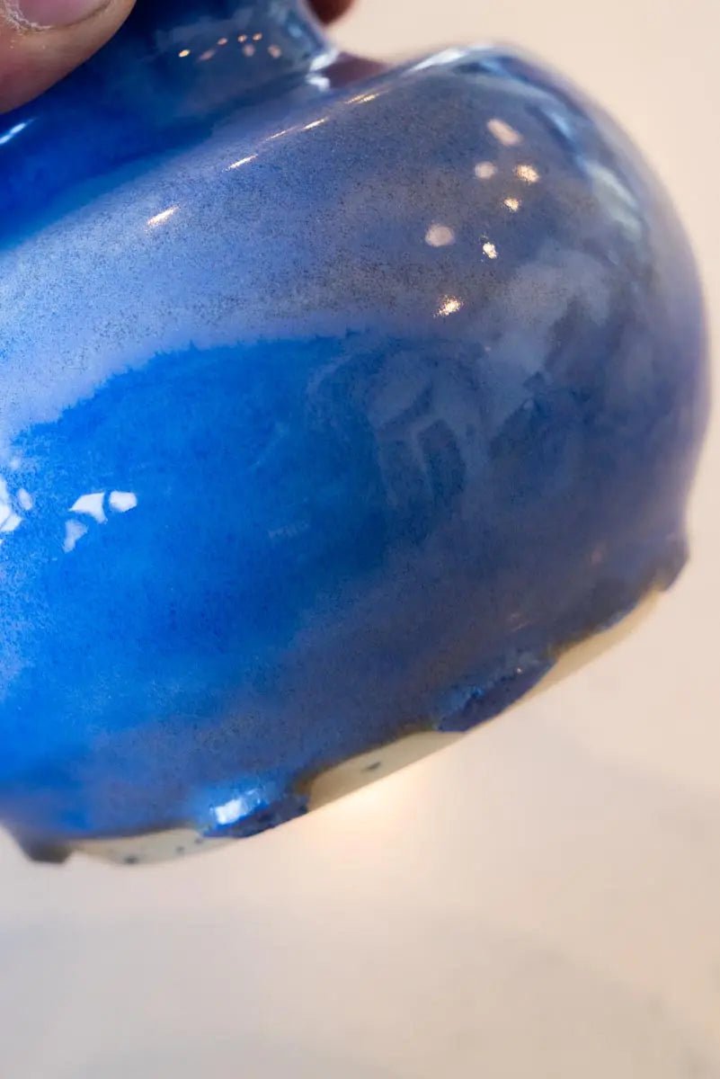 Elegant Large/XL Cobalt Blue Porcelain Vase - Handcrafted Decorative Home Decor for Living Room, Dining Table & Wedding Centerpieces