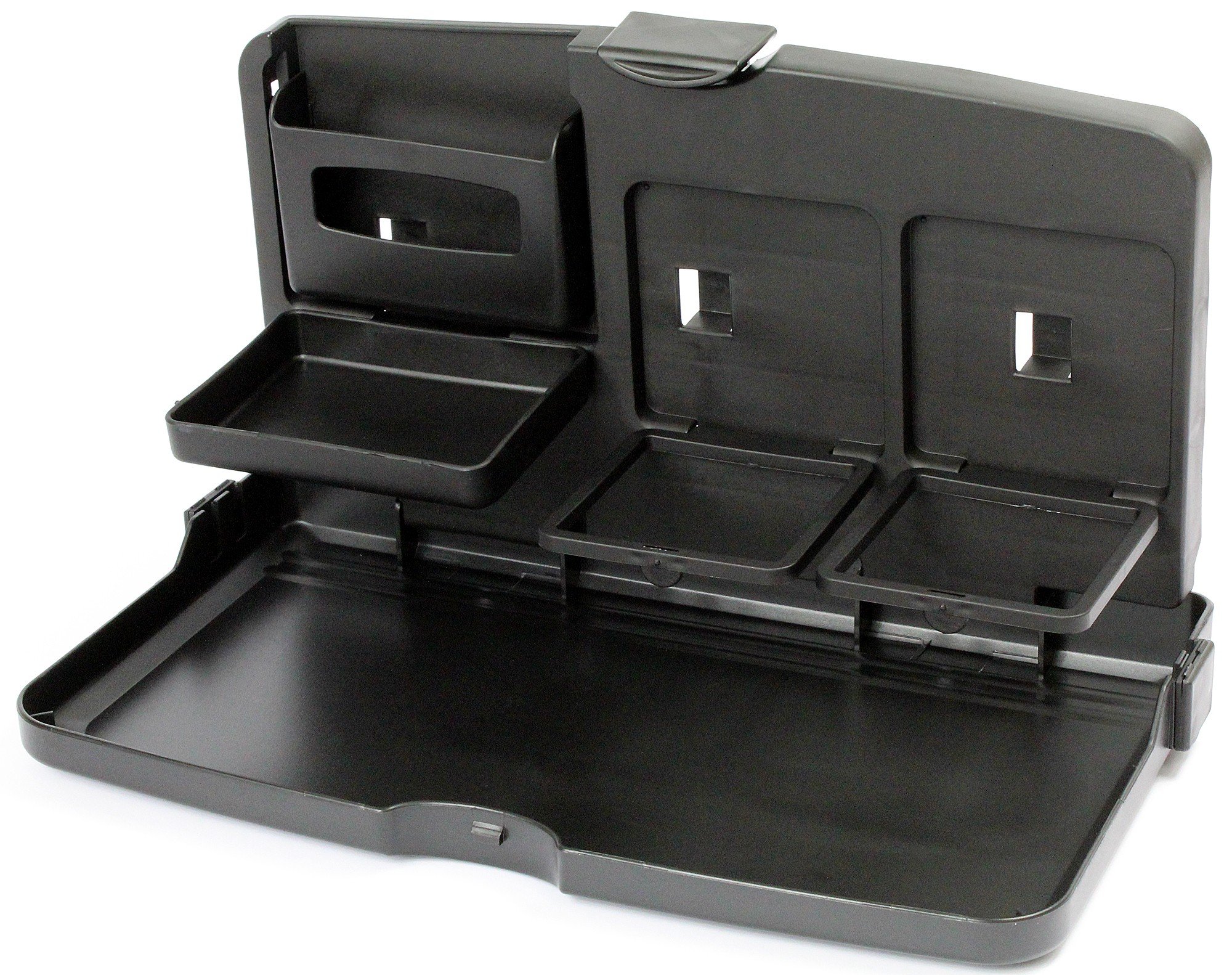 Eurow Easy Install Travel Tray - Car Organizer for Food, Drinks, Snacks & Phone Storage | Perfect for Road Trips, Family Vacations & Commuting