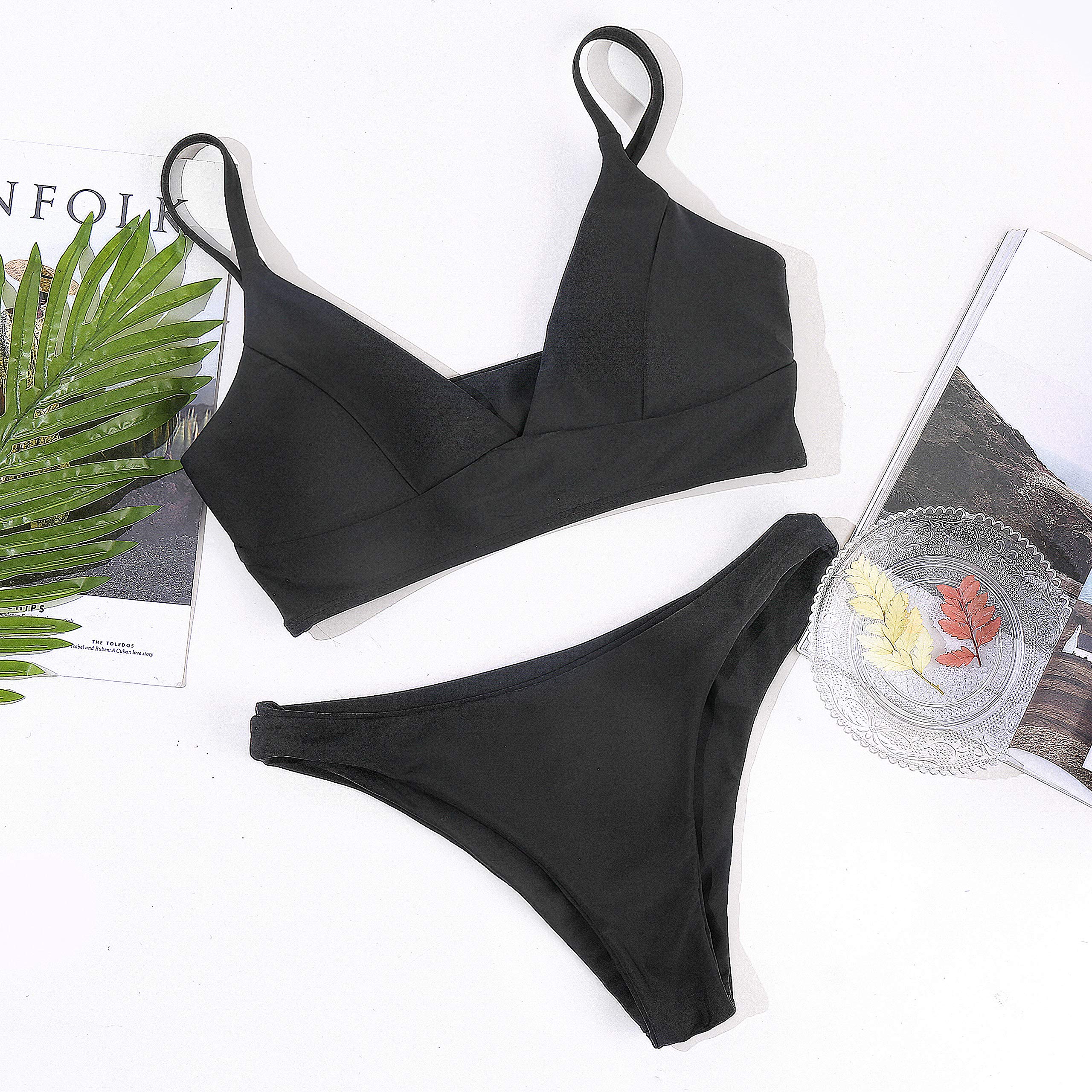 Rajputana Women's Black Push Up Brazilian Bikini Set - Sexy Two Piece Swimsuit for Beach, Pool Party & Summer Vacation
