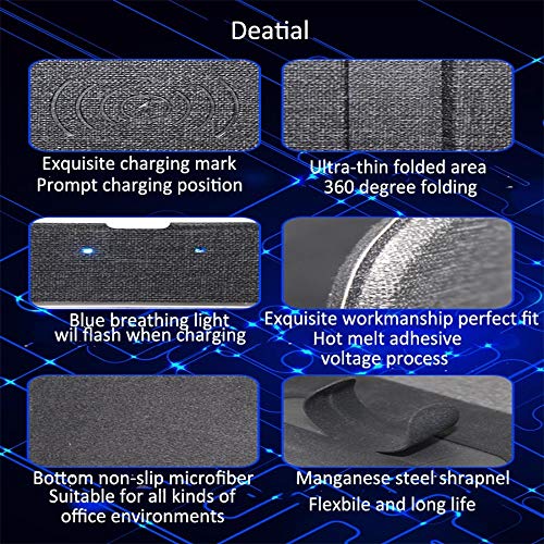 Wireless Charging Mouse Pad - Qi Certified 15W Fast Charger for iPhone, Samsung & All Qi-Enabled Devices | Perfect for Office, Gaming & Home Workspace