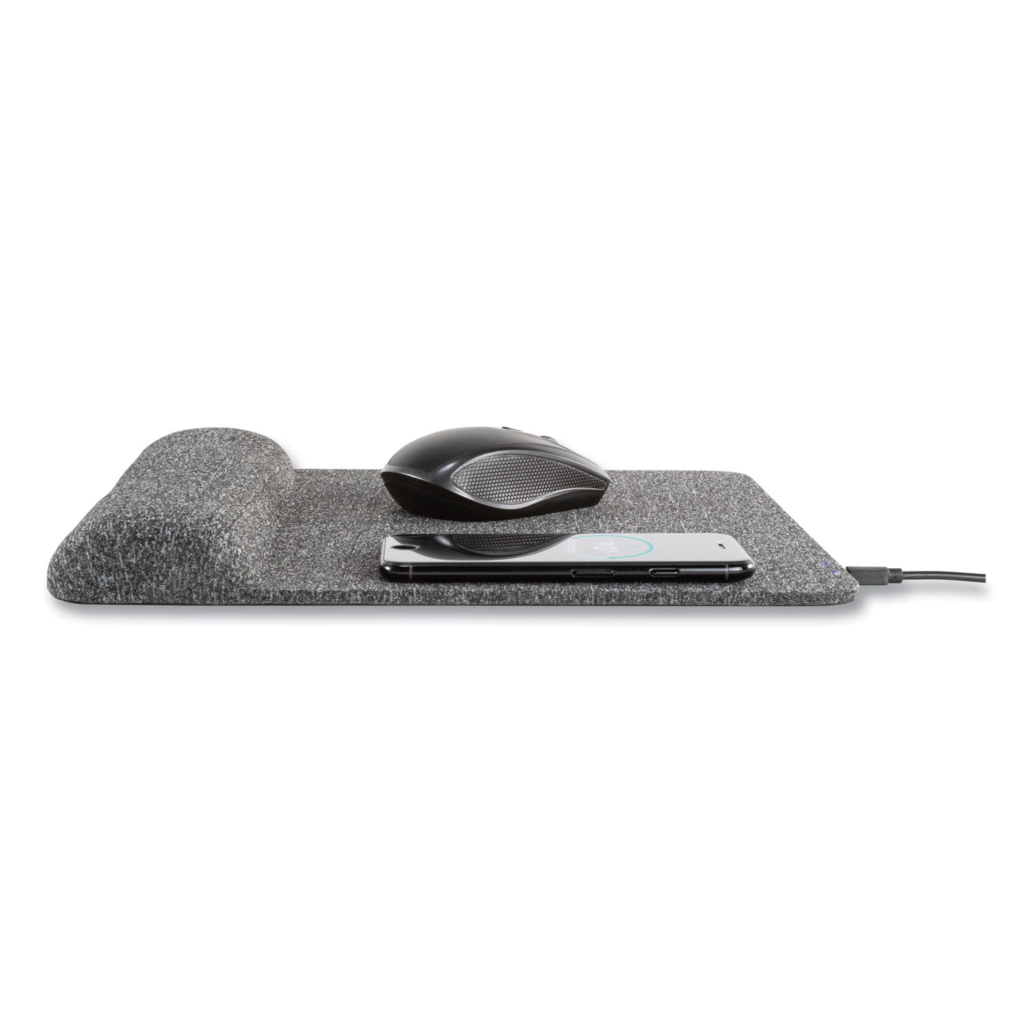 Allsop® Powertrack Plush Wireless Charging Mouse Pad with Wrist Rest - 11.8
