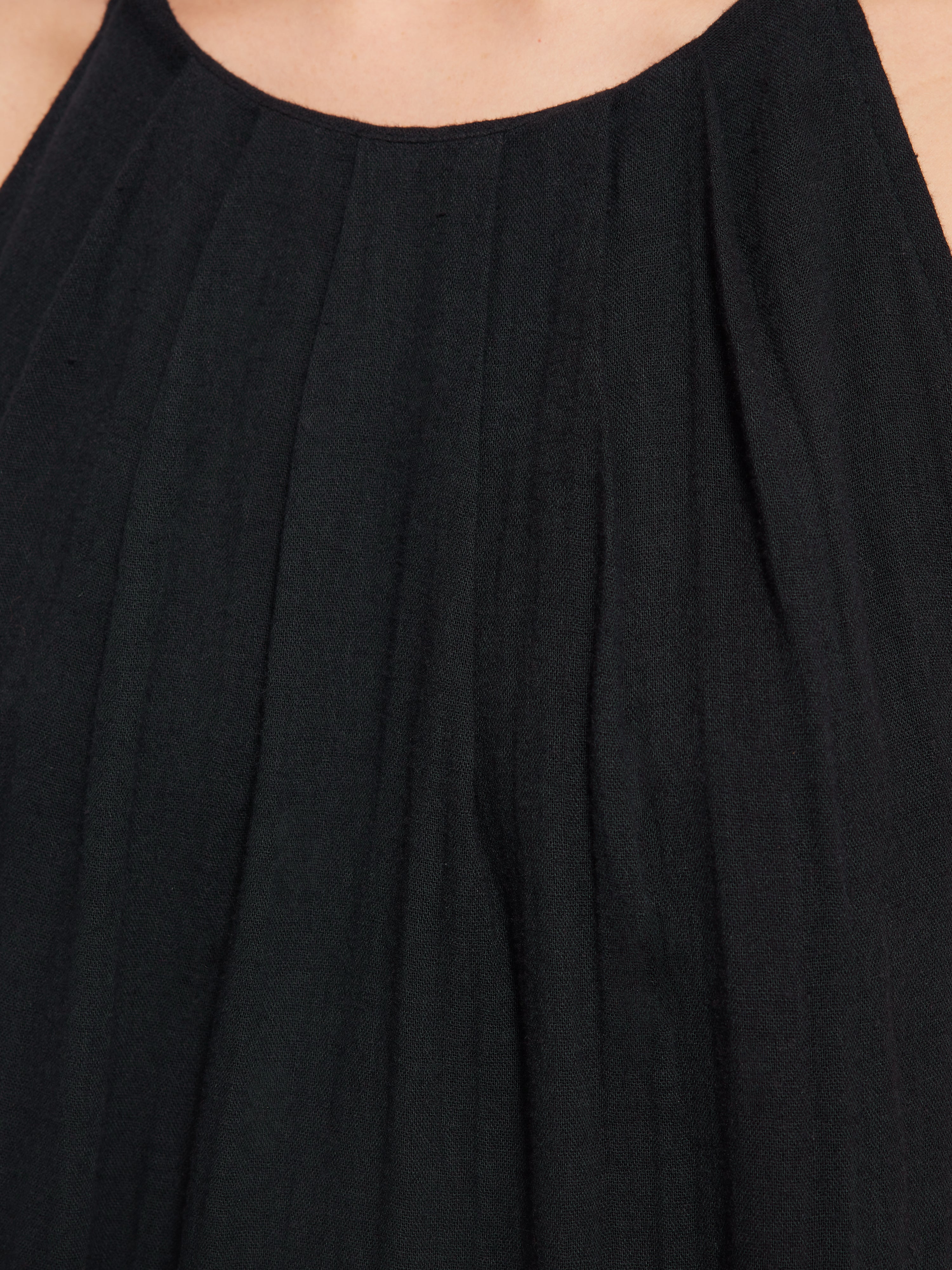 Stylish Halter Neck Cheesecloth Dress in Navy Blue - Perfect for Beach Vacations, Summer Parties, and Boho Fashion