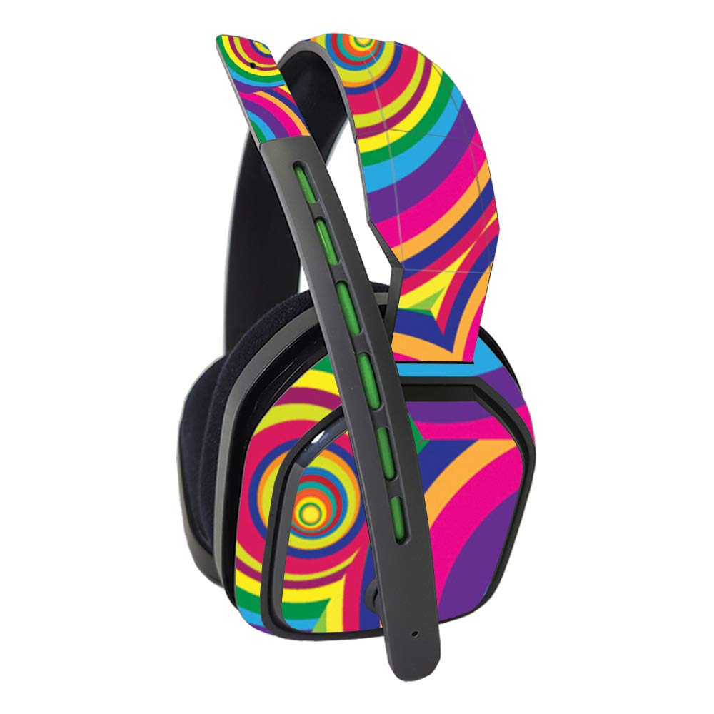 Groovy 60s Vinyl Decal Wrap Cover for Astro A10 Headset - Protective & Durable Skin | Easy to Apply & Remove | Made in USA | Perfect for Gaming, Streaming & Customizing Your Headset