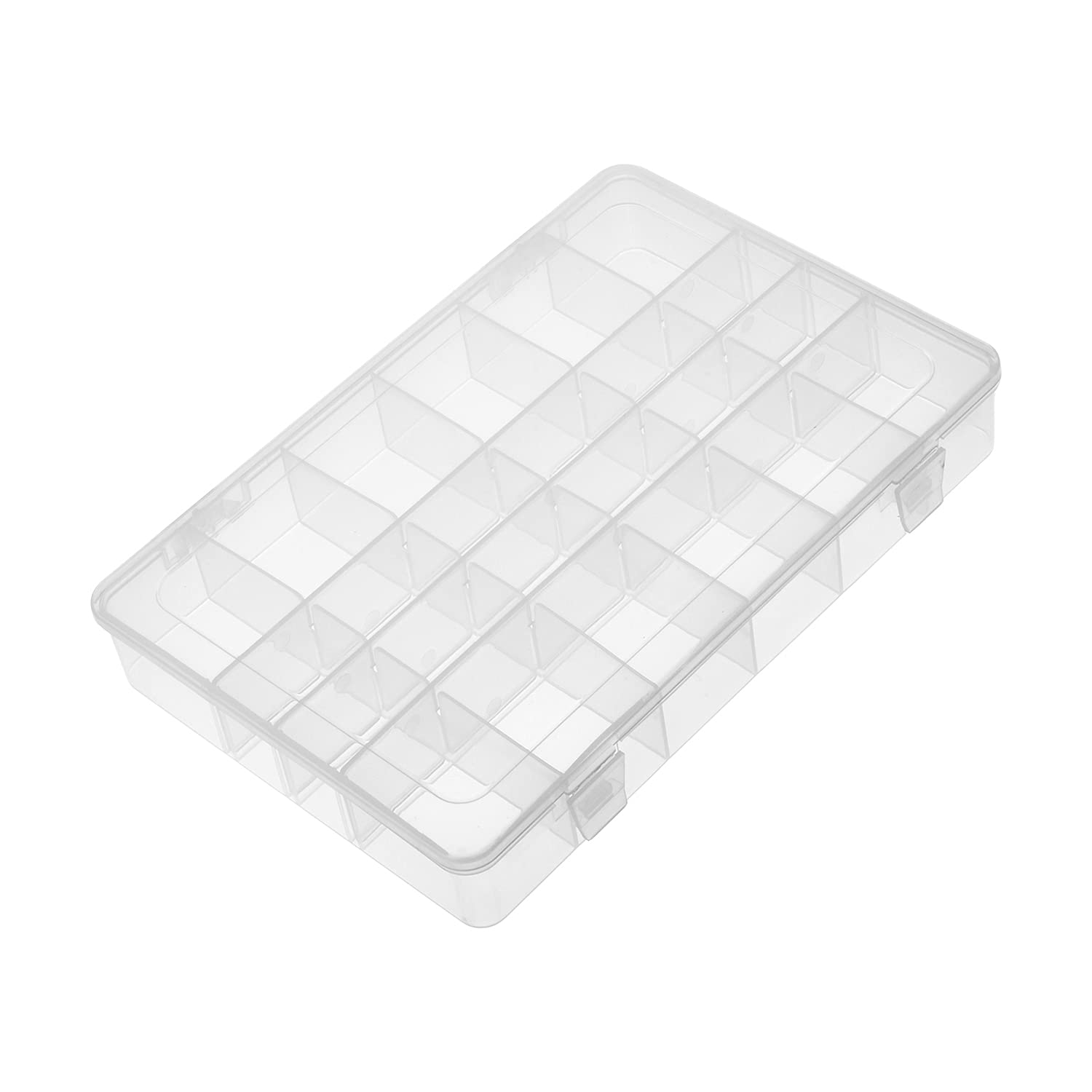 Utoolmart 10.8 x 7.3 x 1.7 Inches Translucent Plastic Tool Box Organizer - Hardware Storage Case for Screws, Bolts, Nuts, Nails, Beads & Jewelry (1 Pack) - Perfect for DIY Projects, Home Repair & Craft Organization