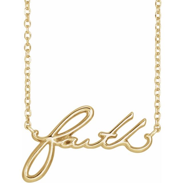 14K Gold Faith 18