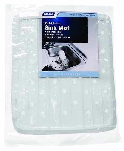 Camco 43720 RV & Marine Sink Mat - Non-Slip Kitchen Sink Liner for Campers, Boats & RVs - Durable Vehicle Accessories & Parts - Perfect for Outdoor Cooking, Camping & Marine Use