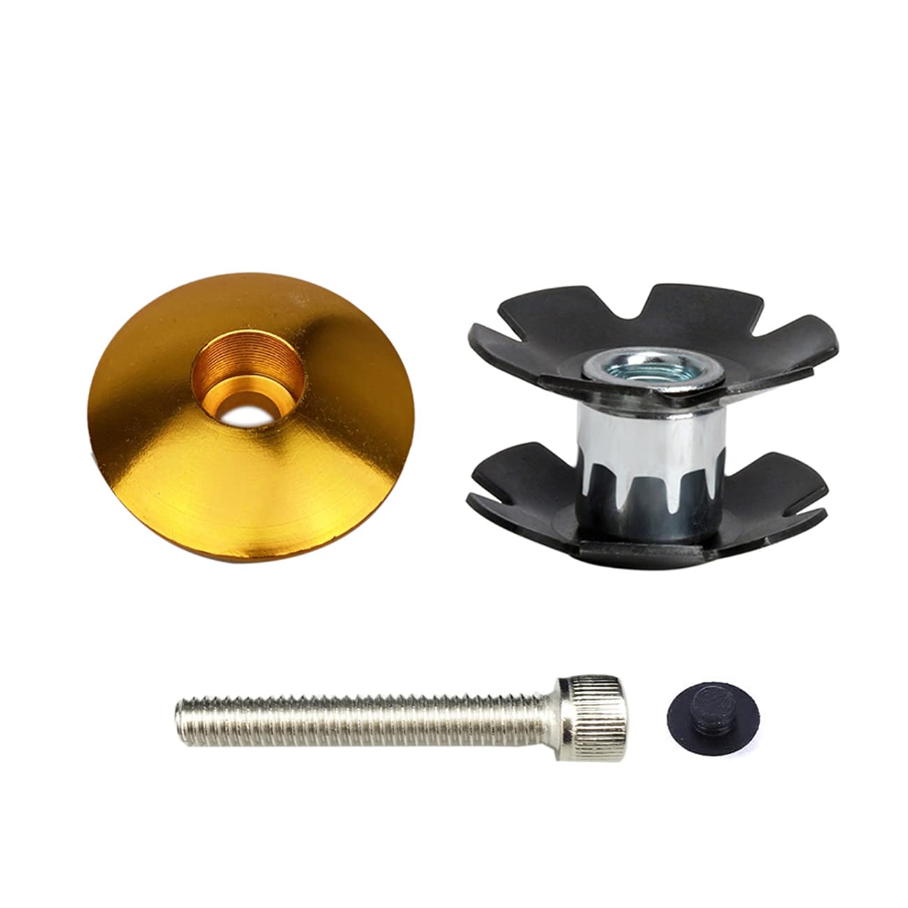 PLATT Bike Headset Top Cap - Aluminum Alloy Headset Star Nut Stem Cap for 1-1/8