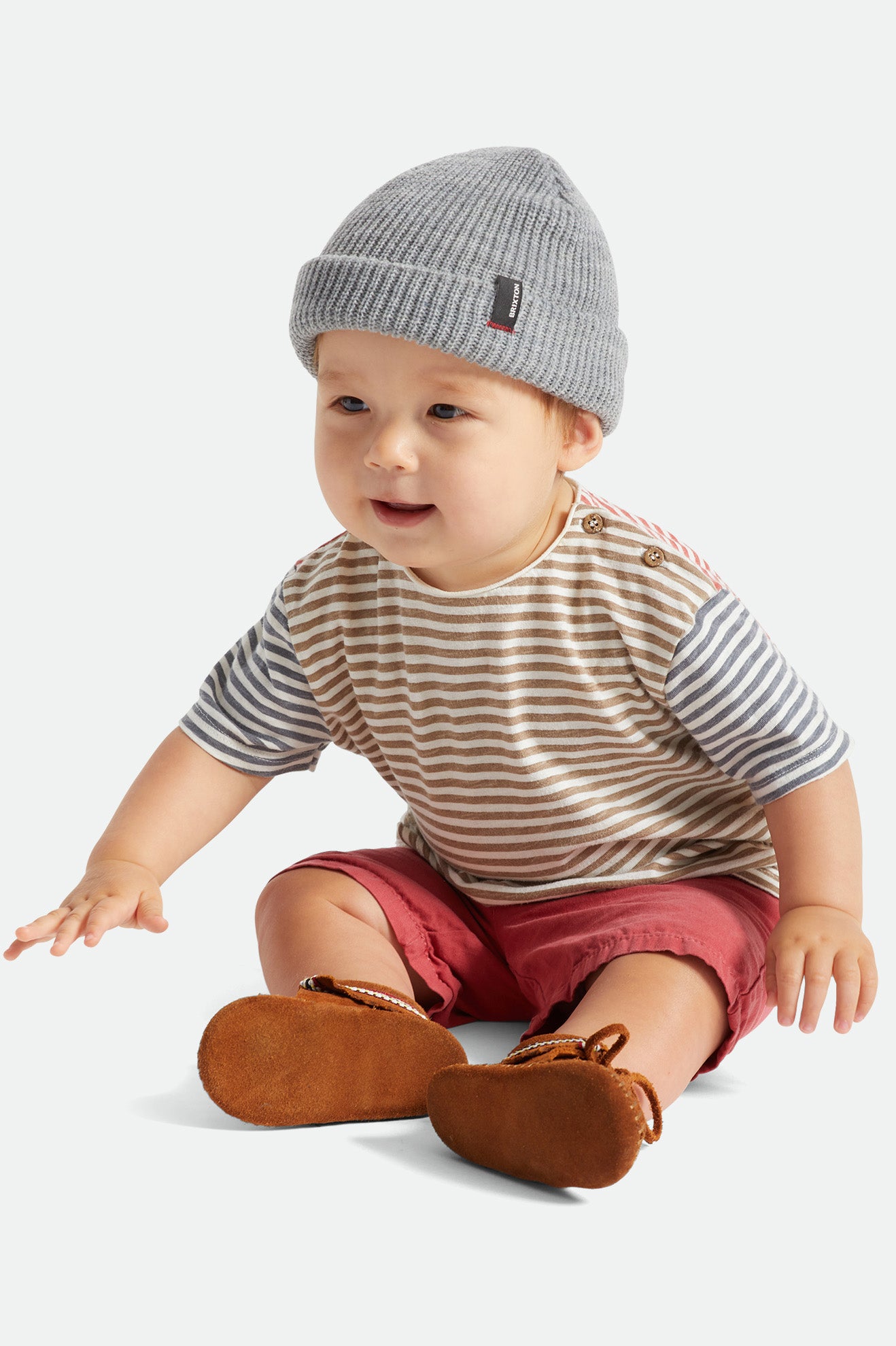 Baby Heist Beanie - Light Heather Grey | Soft & Warm Knit Hat for Infants & Toddlers | Perfect for Winter, Outdoor Play & Family Photos