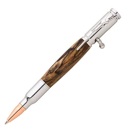 Penn State Industries PKCP8010 Bolt Action 30 Cal Ballpoint Pen Kit - Chrome Finish Woodturning Project (5-Pack) - Perfect for DIY Woodworking, Gifts & Office Use