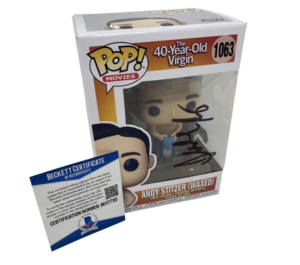 Authentic Judd Apatow Signed Funko Pop Andy Stitzer The 40 Year Old Virgin Collectible with Beckett COA - Perfect for Movie Memorabilia Collections and Pop Culture Displays