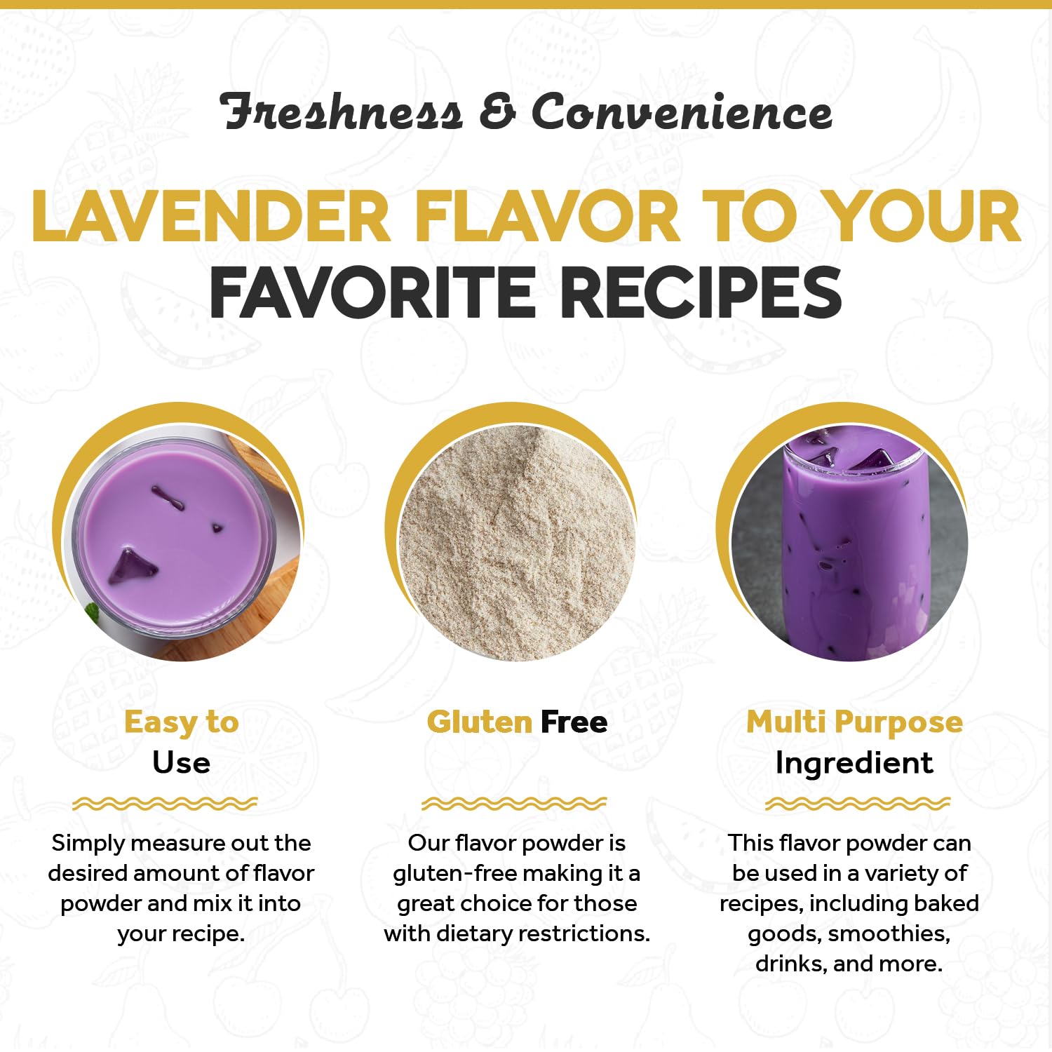Premium Lavender Bubble Tea Powder for Boba & Milk Tea | 2.2lb Bulk Instant Flavoring Powder for Baking, Smoothies, Desserts & Drinks | Vegan & Gluten-Free Boba Tea Mix | Perfect for Home Cafes, Tea Shops & DIY Drinks