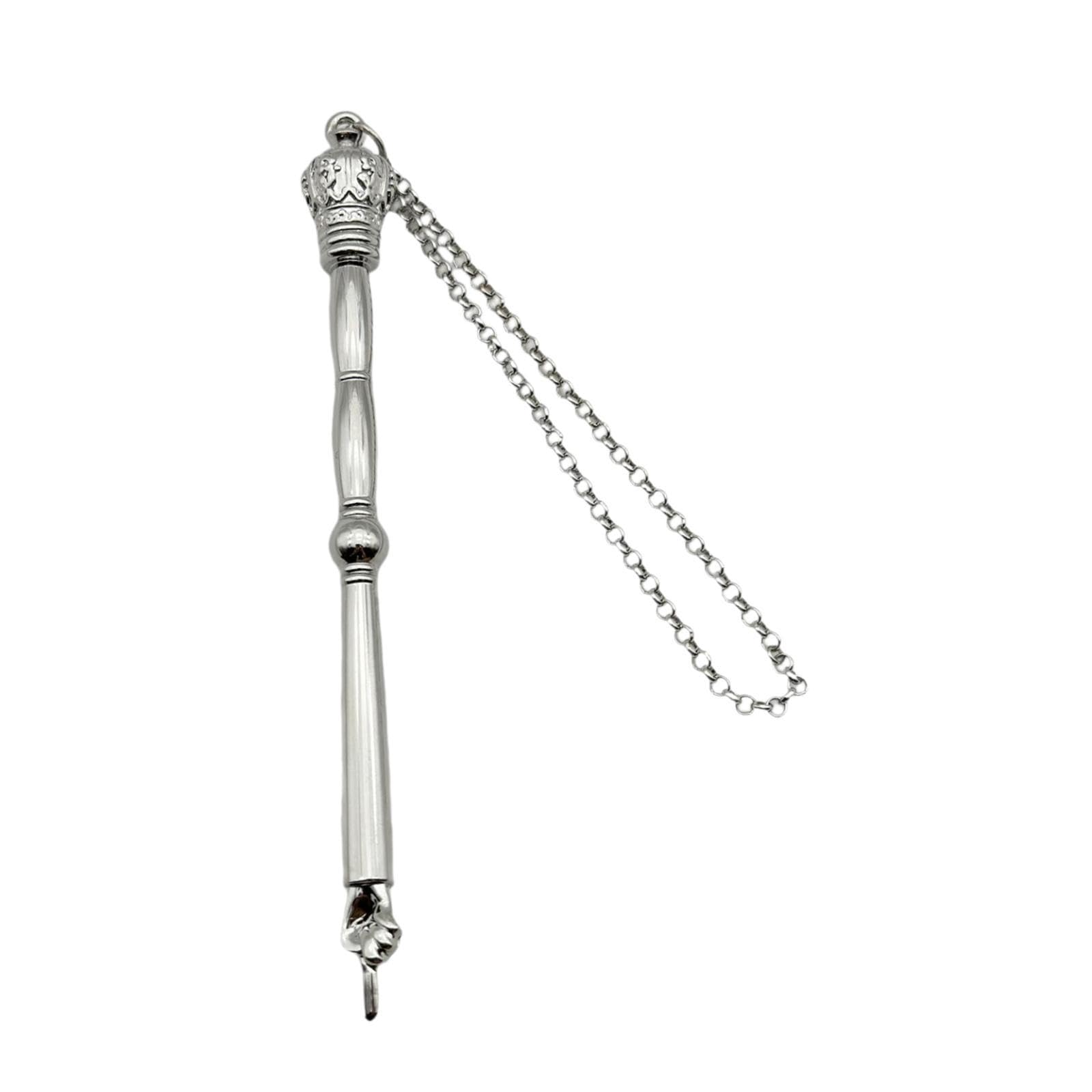 Yad Torah Pointer - Silver Crown Head Bible Reading Tool, Portable Hand Pointer for Jewish Bar Mitzvah & Torah Study | Perfect for Synagogue, Home Worship & Religious Ceremonies