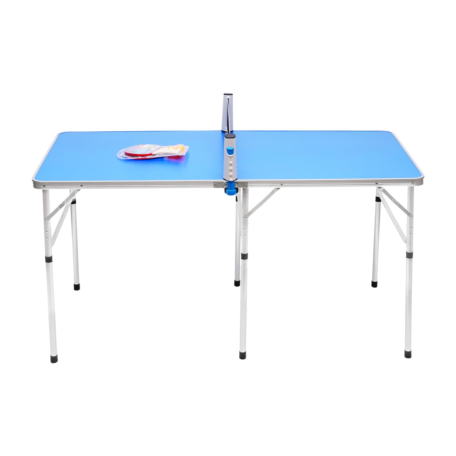 Premium Outdoor & Indoor Ping Pong Table Set with 2 Rackets, Net & 3 Balls - Foldable Design for Easy Assembly - Perfect for Home, Office, Backyard & Family Game Nights