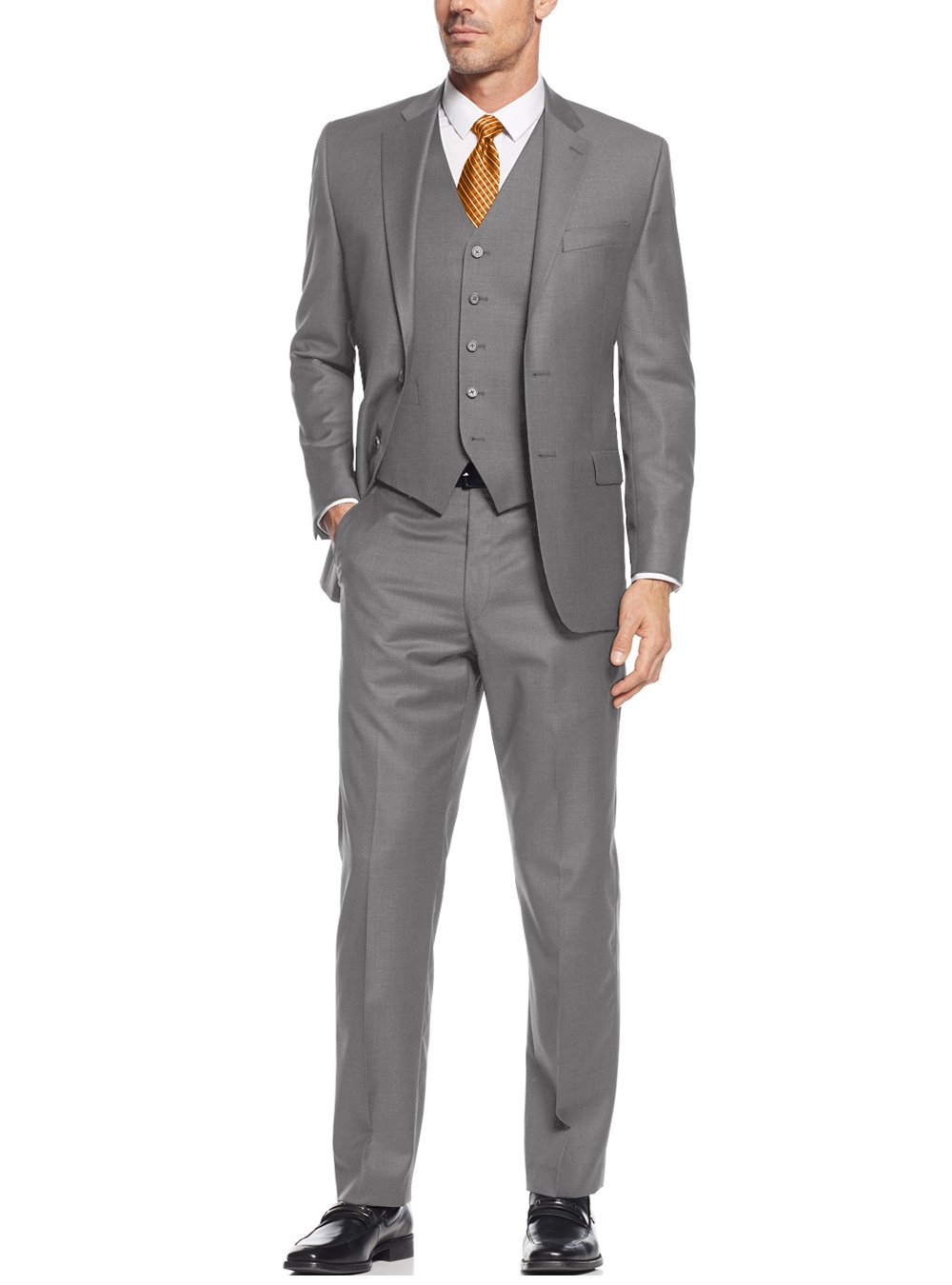 Salvatore Exte Men's 3-Piece Suit Set - Premium Blazer Jacket, Dress Vest & Pants for Business, Weddings & Formal Occasions