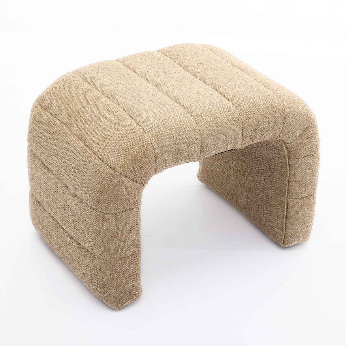Blake Fabric Low Bench - Modern Upholstered Storage Ottoman for Living Room, Bedroom & Entryway - Soft Velvet Seat with Sturdy Wooden Legs - Perfect for Extra Seating & Stylish Home Decor