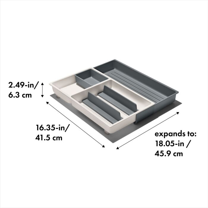 Expandable Kitchen Drawer Organizer - Large Space Saving Utensil Tray for Spoons, Forks & Knives - Perfect for Home, Office or Restaurant Organization