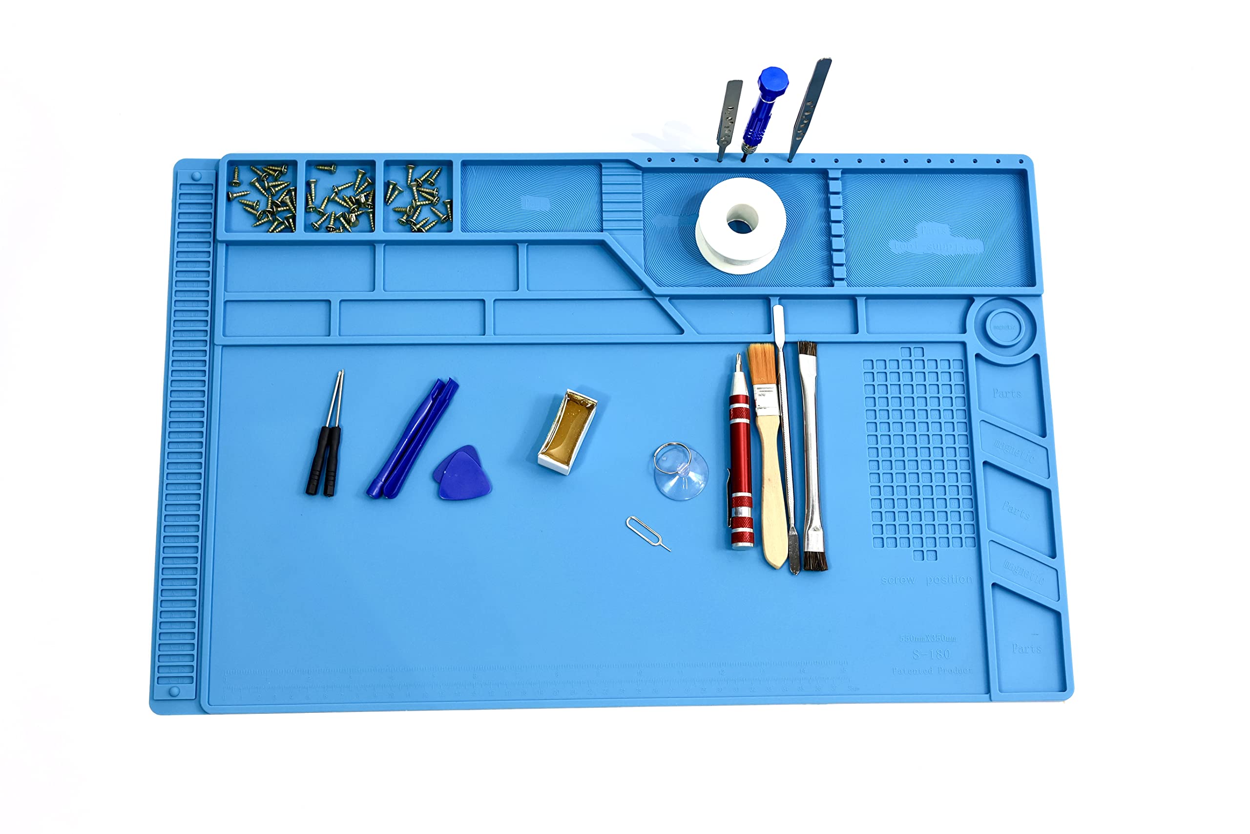 High-Temperature Silicone Soldering Mat - MeFix S-180 Heat Resistant Work Surface (21.6