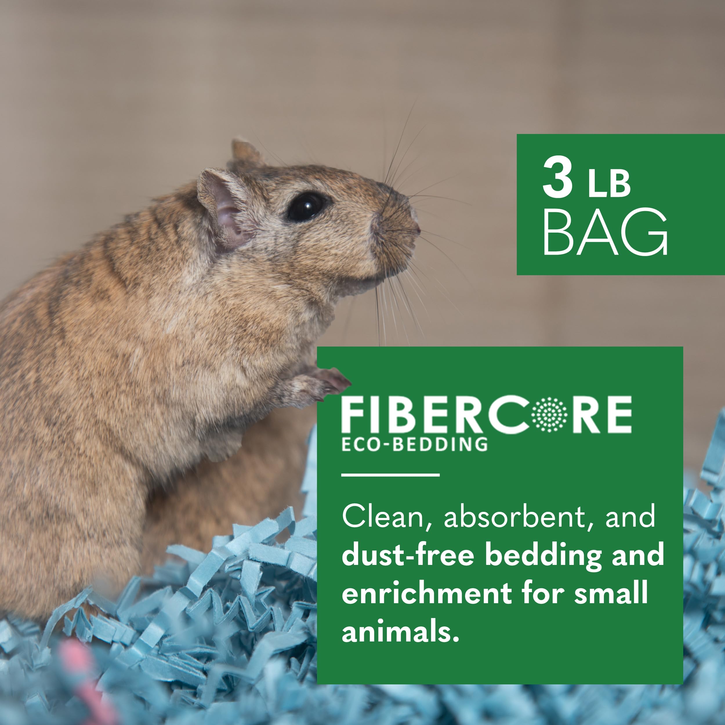 ECO BEDDING 99% Dust Free Paper Bedding for Small Pets and Birds - Blue, 60L | Soft & Safe Nesting Material for Hamsters, Guinea Pigs & Parakeets | Ideal for Cages, Hutches & Aviaries