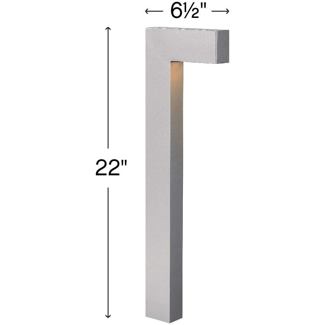 Hinkley 1518TT LL Atlantis Path Light in Titanium Finish - Outdoor Landscape Lighting for Garden, Walkway, and Patio