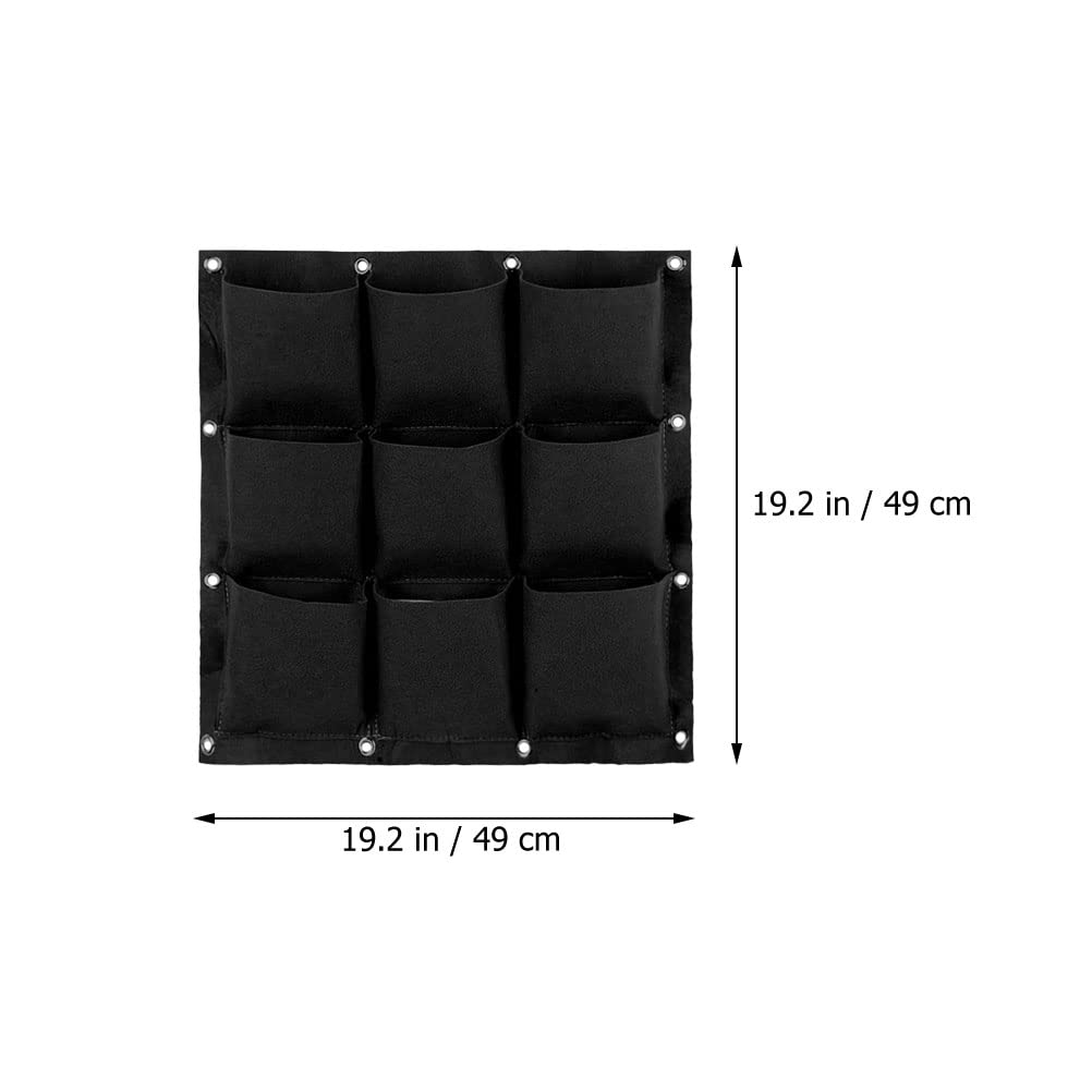HANABASS Vertical Wall Garden Planter - 5 Pack Hanging Felt Planters for Flowers, Herbs & Vegetables - Indoor/Outdoor Wall Mount Grow Bags with Drainage Holes - Perfect for Balcony, Patio & Small Space Gardening