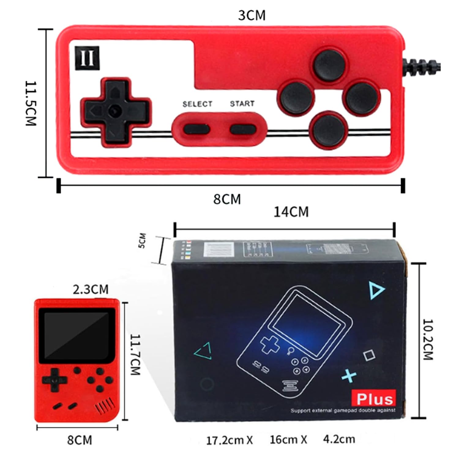 Arcade Buddy Tendo Retro Handheld Game Console - 400 Classic FC Games, 3-Inch Color Screen, TV Output & 2-Player Mode | Portable Gaming Device for Kids & Adults, Perfect for Travel, Commute & Family Game Nights