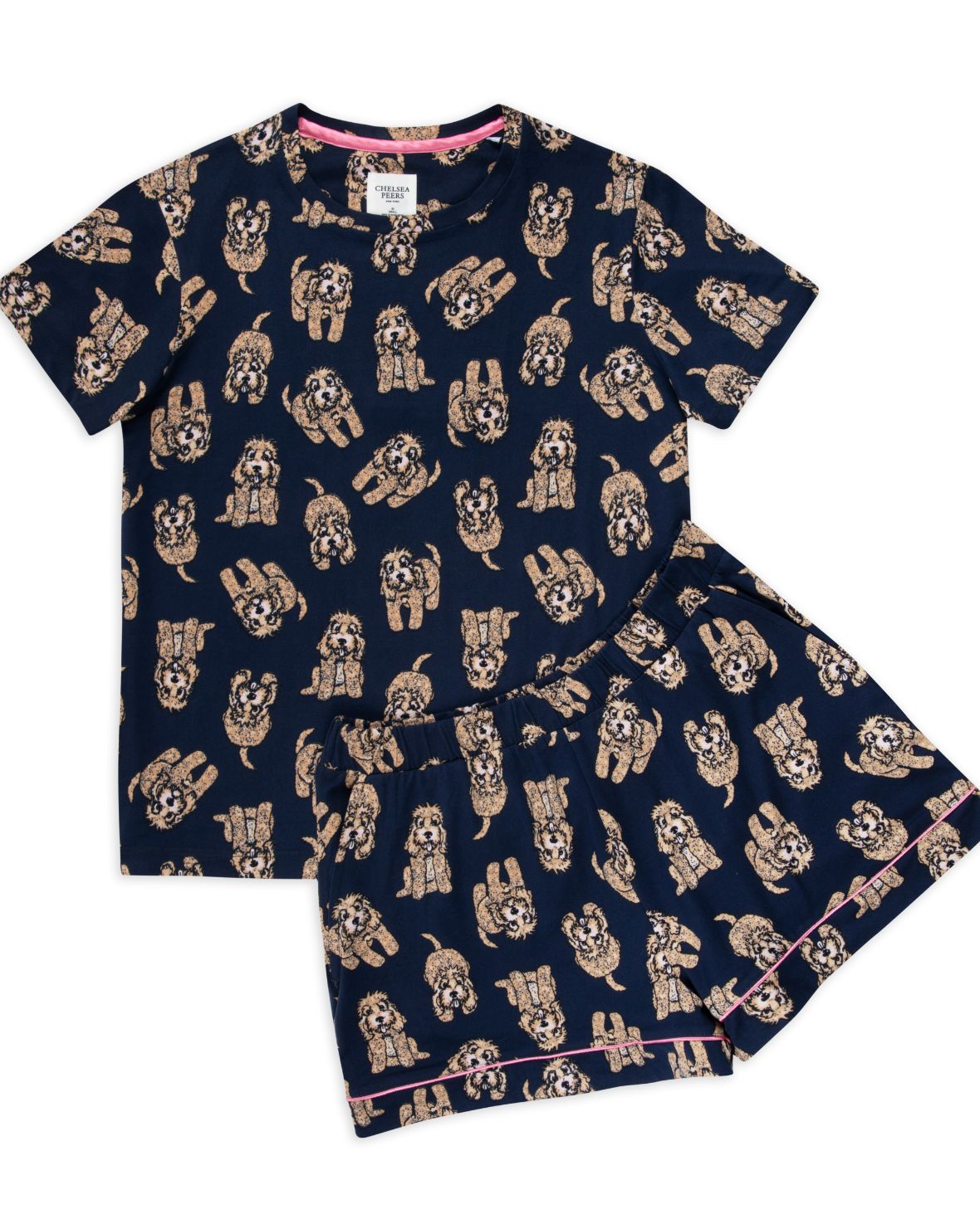 Cockapoo Print Short Sleeve Pajama Set for Women - Soft & Comfortable Sleepwear for Summer Nights, Lounging at Home