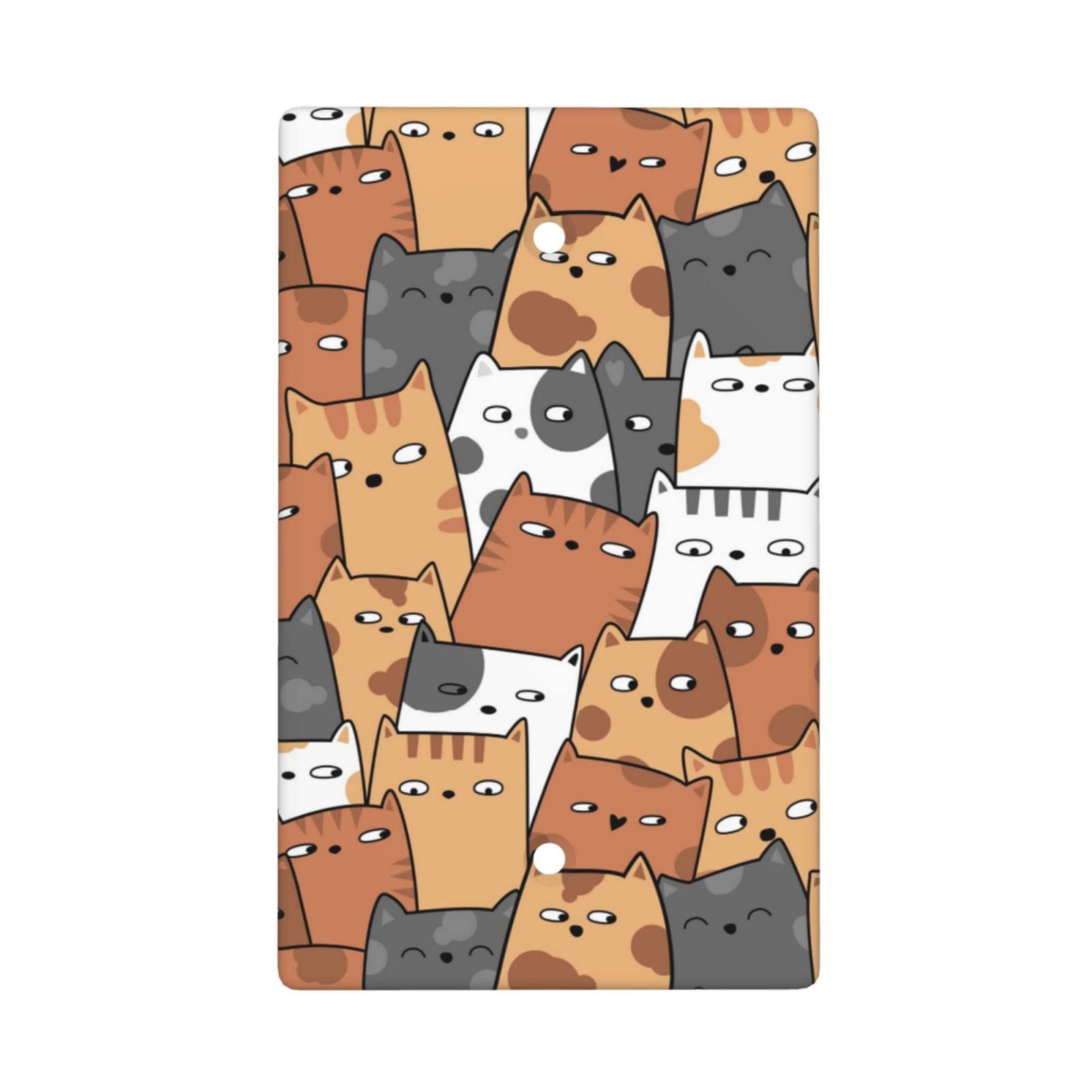 Adorable Cat Light Switch Cover - Single Blank Wall Plate for Home & Kitchen Decor - Perfect for Kids' Rooms, Bedrooms, and Pet-Friendly Spaces