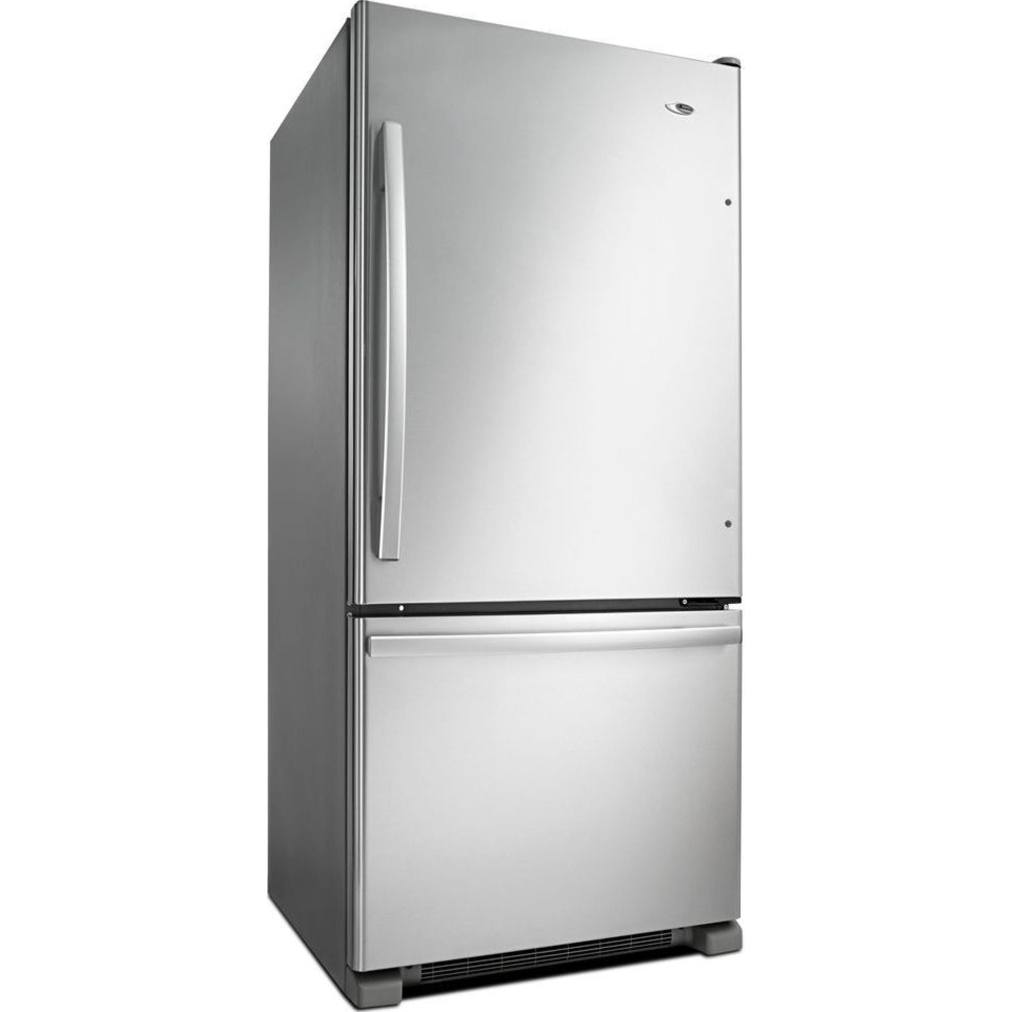 Amana Bottom Mount Refrigerator (ABB1924BRM) - 24.5 Cu. Ft. Stainless Steel French Door Fridge with Adjustable Shelves & Humidity-Controlled Crispers - Perfect for Modern Kitchens & Open Floor Plans
