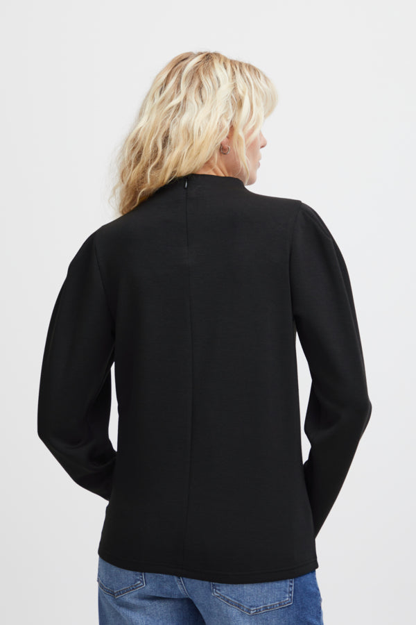 Naida Women's Long Sleeve T-Shirt - Soft Casual Basic Top (Black) | Perfect for Layering, Office Wear & Everyday Outfits