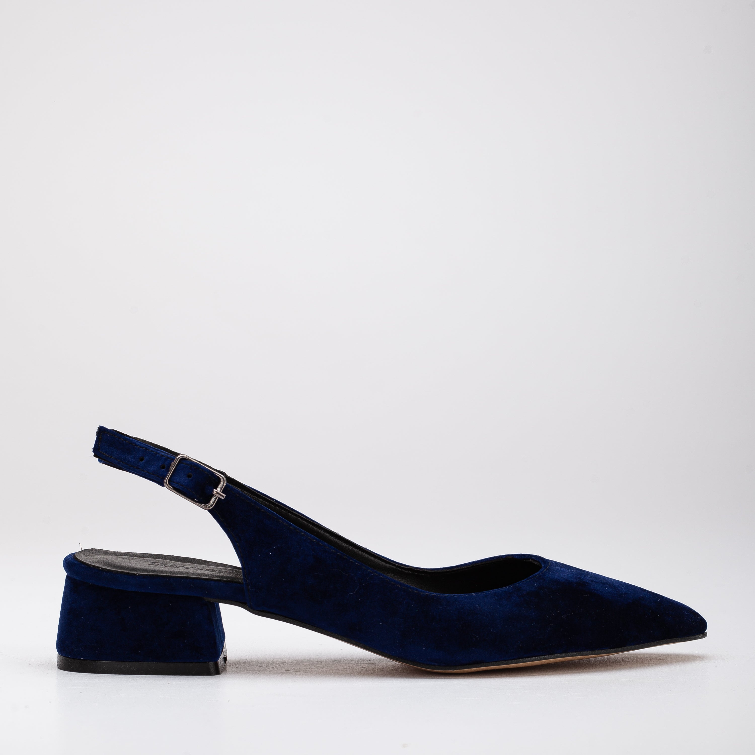 Emma Dark Blue Velvet Slingback Heels - Women's Elegant Dress Shoes for Weddings, Parties & Evening Events