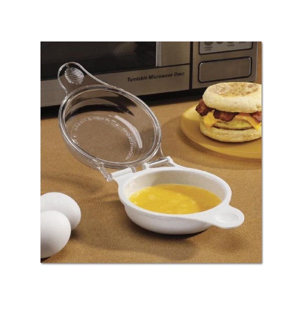 Trenton Gifts Microwave Egg Cooker & Poacher - Easy Scrambled Omelet Maker for Quick Breakfast - BPA-Free Microwave Safe Egg Cookware for Home, Office & Dorm Use