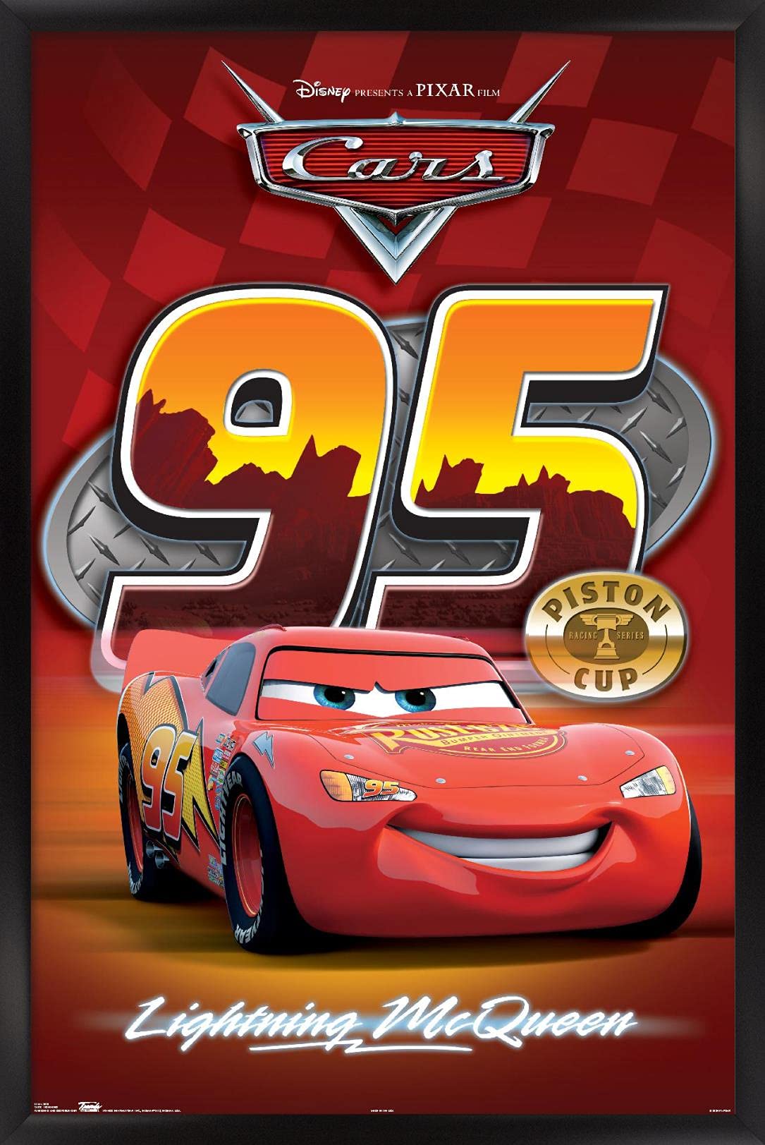 Disney Pixar Cars Lightning McQueen Wall Poster - 14.725