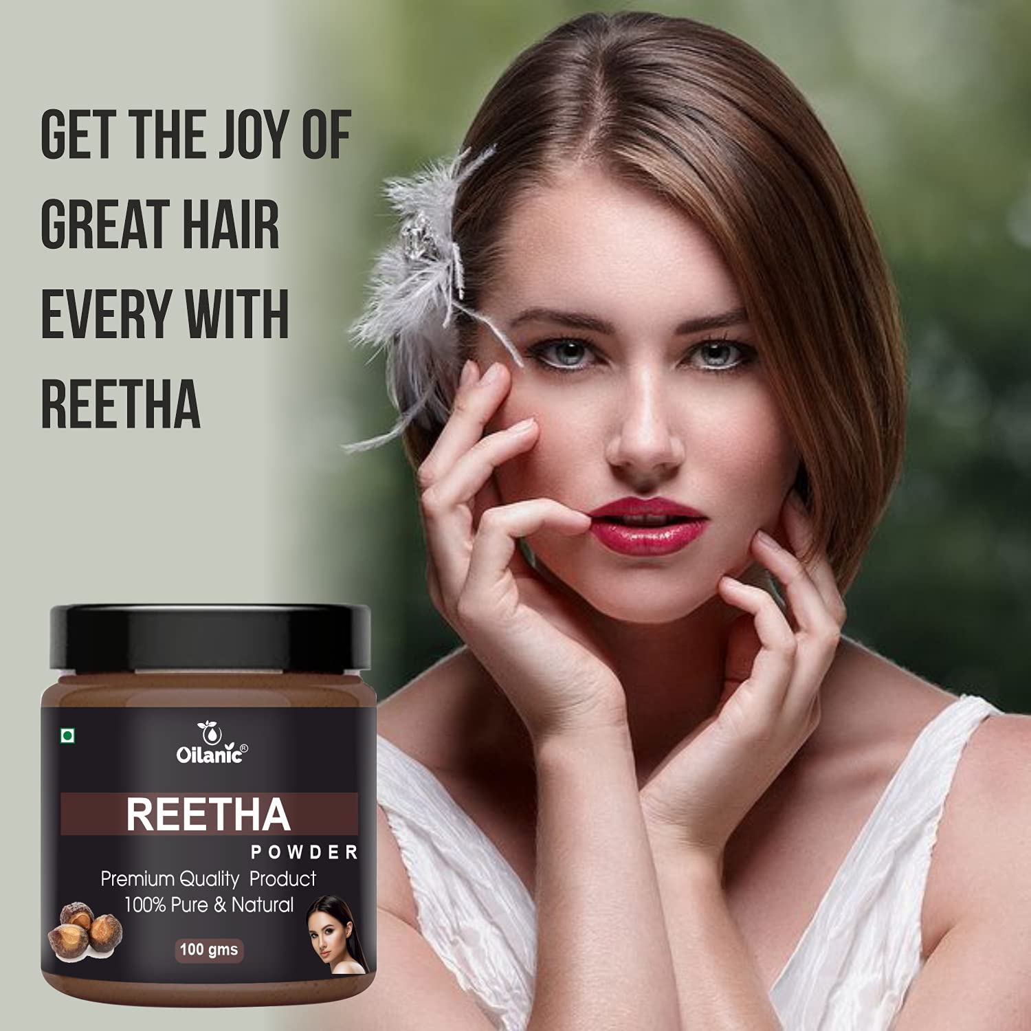 Oilanic 100% Pure & Natural Reetha Powder for Skin & Hair Care - 2 Jars (200g Each) | Organic Shikakai Alternative for Hair Growth, Dandruff Treatment & Natural Cleansing - Perfect for DIY Shampoo, Face Masks & Ayurvedic Beauty Routines