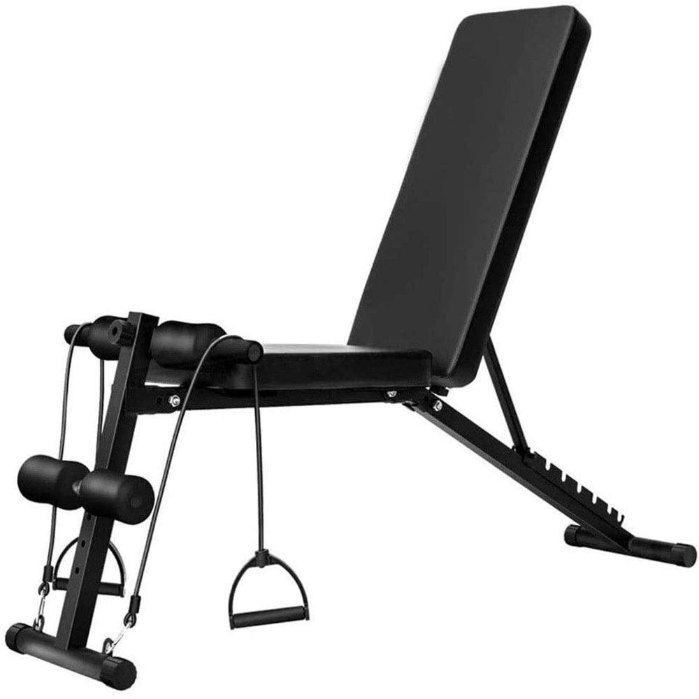 Foldable Gym Bench for Sit-Ups & Dumbbell Workouts - Multifunctional Fitness Equipment for Home & Gym - Unisex Abdominal Exercise Bench with Drawstring - Perfect for Strength Training, Core Workouts & Full-Body Exercises