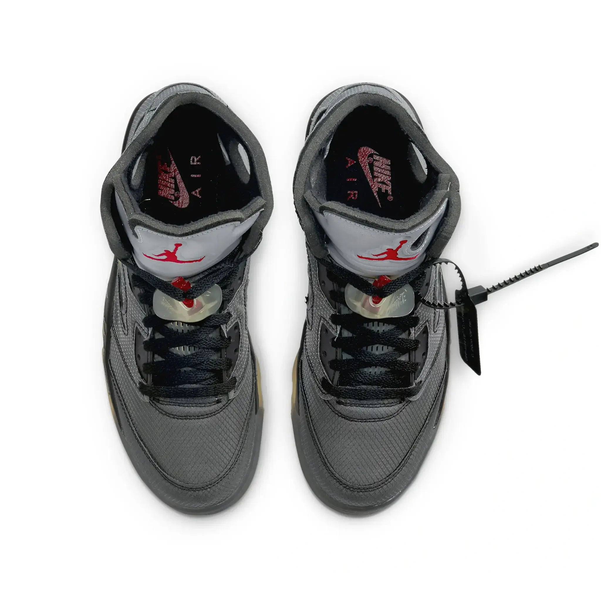 Air Jordan 5 x Off-White Muslin Retro Basketball Shoes - Men's High-Top Sneakers for Streetwear & Casual Style | Perfect for Sneaker Collectors & Urban Fashion Enthusiasts